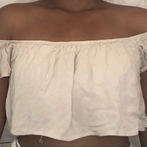 Beige Crop Top